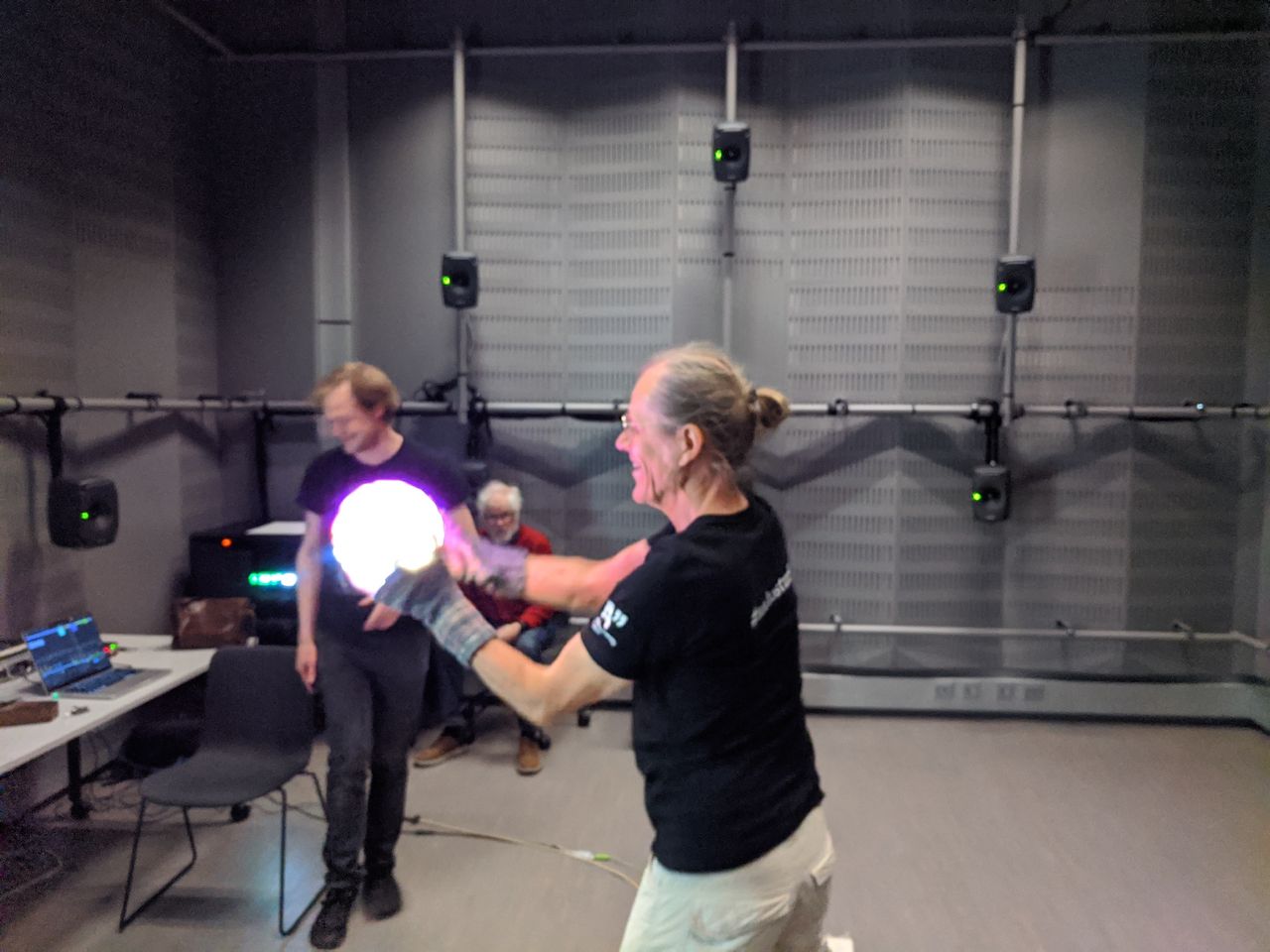 At media lab demo day.