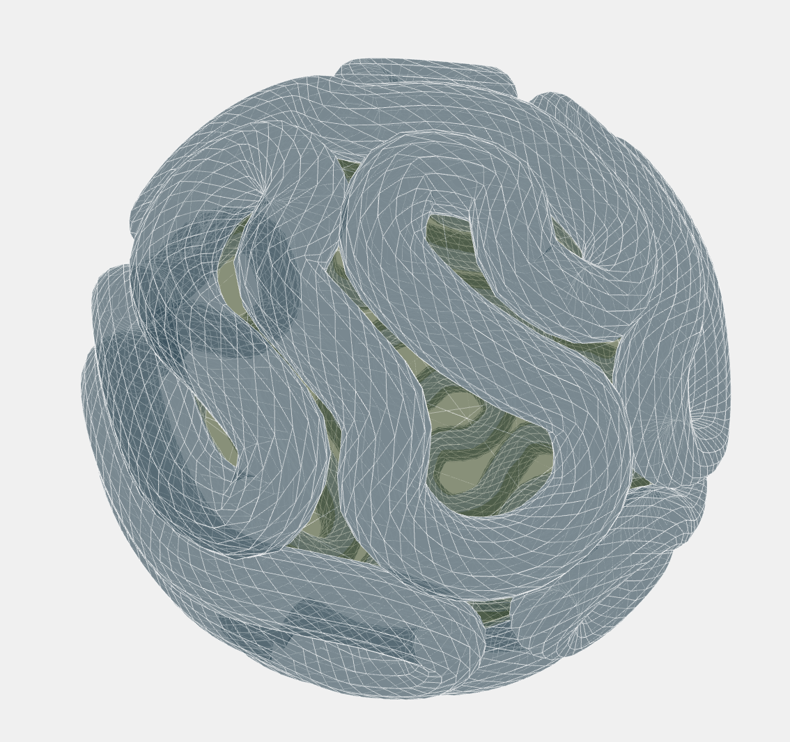 Wireframe render of inner and outer parts.