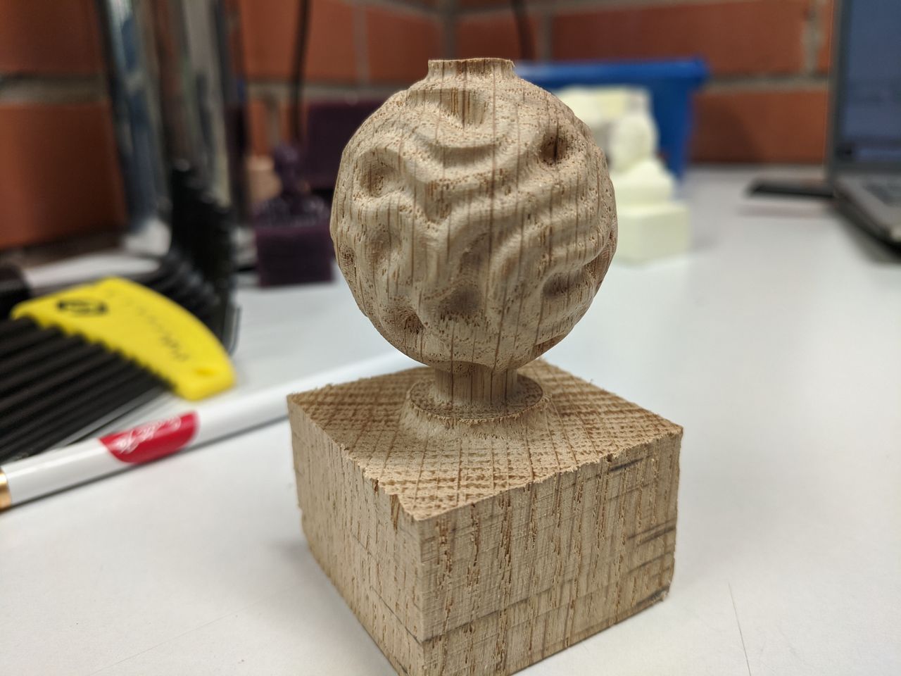 Wooden brain ball.