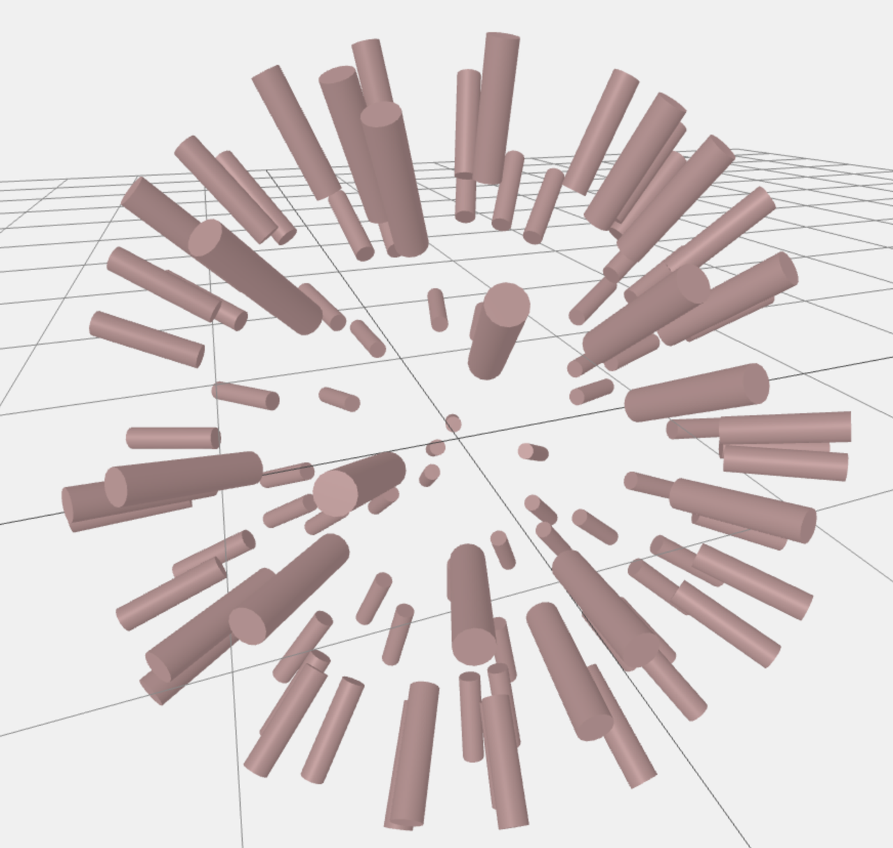 Screenshot of sphere of LED sockets.