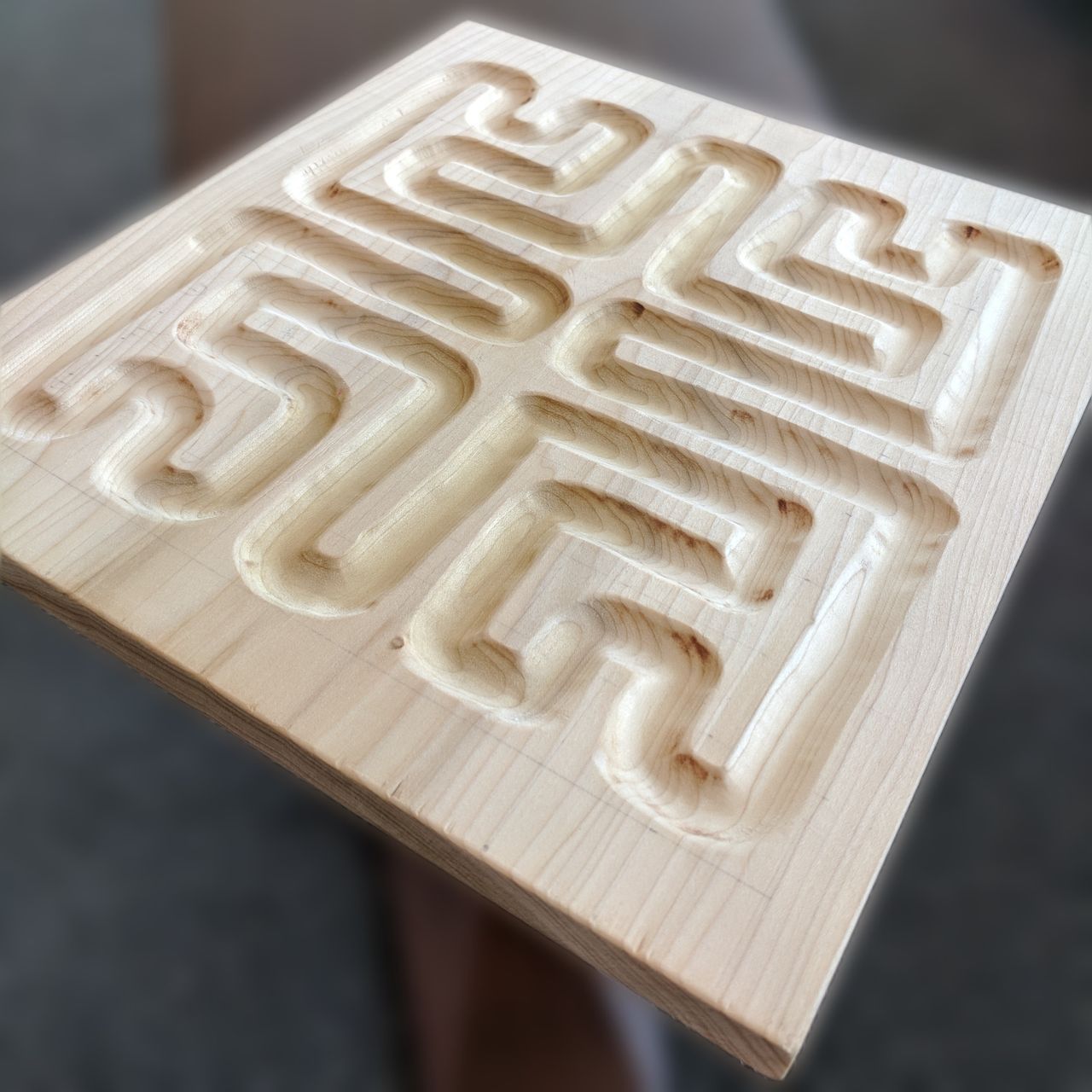 2D wooden labyrinth